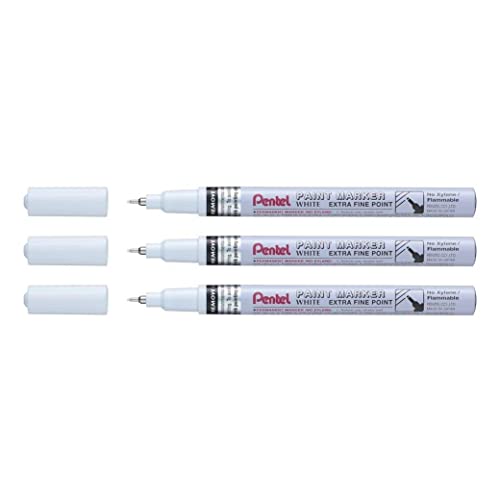 PENTEL Paint Marker MFP10 Marker, extra feine Spitze, Weiß, 3 Stück PENTEL Paint Marker MFP10 Marker, extra feine Spitze, Weiß, 3 Stück von Pentel