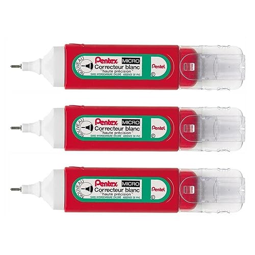 PENTEL Pentex ZLC31-W Korrekturstifte, feine Spitze, 12 ml, 3 Stück PENTEL Pentex ZLC31-W Korrekturstifte, feine Spitze, 12 ml, 3 Stück von Pentel