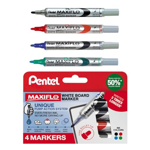 PENTEL WHITEBOARD MARKER FN BLT AST PK4 von Pentel