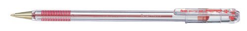 Pentel 1,0 mm Medium Spitze Öl Tinte auf Superb Kugelschreiber – Rot (12 Stück Stifte) von Pentel