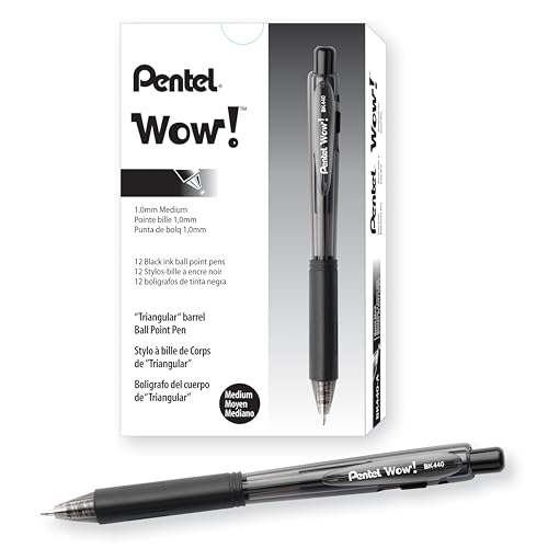 Pentel BK440-A Kugelschreiber mit Druckmechanik und ergonomischer Dreiecksgriffzone, schwarz, 12 Stück Pentel BK440-A Kugelschreiber mit Druckmechanik und ergonomischer Dreiecksgriffzone, schwarz, 12 Stück von Pentel