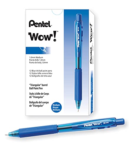 Pentel BK440-C Kugelschreiber mit Druckmechanik und ergonomischer Dreiecksgriffzone, blau, 12 Stück (1er Pack) Pentel BK440-C Kugelschreiber mit Druckmechanik und ergonomischer Dreiecksgriffzone, blau, 12 Stück (1er Pack) von Pentel