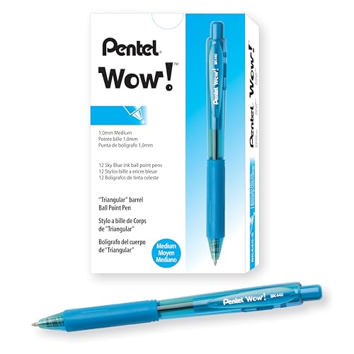 Pentel BK440-S Kugelschreiber mit Druckmechanik und ergonomischer Dreiecksgriffzone, hellblau Pentel BK440-S Kugelschreiber mit Druckmechanik und ergonomischer Dreiecksgriffzone, hellblau von Pentel