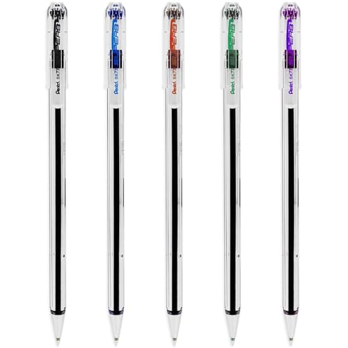 Pentel BK77 Superb Kugelschreiber – 0,7 mm Spitze, – Schwarz, Blau, Rot, Grün, Violett 5er-Pack Pentel BK77 Superb Kugelschreiber – 0,7 mm Spitze, – Schwarz, Blau, Rot, Grün, Violett 5er-Pack von Pentel