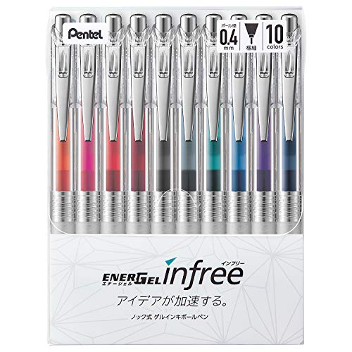 Pentel BLN74TL-10 EnerGel Ink Kugelschreiber, 0,4 mm, 10 Farben Japan Import – Made in Japan Pentel BLN74TL-10 EnerGel Ink Kugelschreiber, 0,4 mm, 10 Farben Japan Import – Made in Japan von Pentel