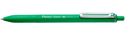 Pentel BX470-D Kugelschreiber IZee, Druckmechanik, Metallclip, 0, 5 mm Strichstärke, 12 Stück, Grün Pentel BX470-D Kugelschreiber IZee, Druckmechanik, Metallclip, 0, 5 mm Strichstärke, 12 Stück, Grün von Pentel
