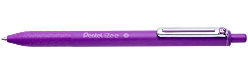 Pentel BX470-V Kugelschreiber IZee, Druckmechanik, Metallclip, 0, 5 mm Strichstärke, 12 Stück, Violett von Pentel