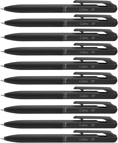 Pentel BXA107A-A Calme Kugelschreiber, deutlich gedämpftes Klick-Geräusch, Griffzone in Lederoptik, nachfüllbar, Kugel 0.7mm = Strichstärke 0.35mm, Schreibfarbe schwarz, 1 Stück Pentel BXA107A-A Calme Kugelschreiber, deutlich gedämpftes Klick-Geräusch, Griffzone in Lederoptik, nachfüllbar, Kugel 0.7mm = Strichstärke 0.35mm, Schreibfarbe schwarz, 1 Stück von Pentel