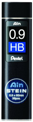 Pentel C279-HBO AIN STEIN Feinmine, 0.9 mm, Härtegrad HB oder 36 Minen von Pentel