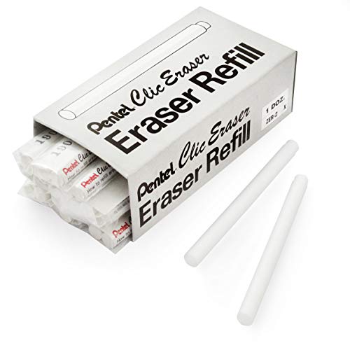 Pentel Clic Radiergummi-Nachfüller, Weiß, 12-24 Stück Pentel Clic Radiergummi-Nachfüller, Weiß, 12-24 Stück von Pentel