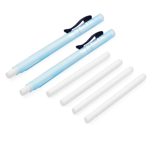 Pentel Clic Stick Radiergummi-Halter – blauer Schaft + klische weiße Radiergummi-Nachfüllungen (2) von Pentel