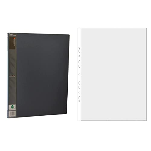 Pentel DCF132A Präsentationsmappe Format A3, Anthrazit & Veloflex 4333001 - Prospekthüllen DIN A3 hoch, Klarsichthüllen, Klarsichtfolien, PP-Folie, Eurolochung, glasklar, 10 Stück Pentel DCF132A Präsentationsmappe Format A3, Anthrazit & Veloflex 4333001 - Prospekthüllen DIN A3 hoch, Klarsichthüllen, Klarsichtfolien, PP-Folie, Eurolochung, glasklar, 10 Stück von Pentel