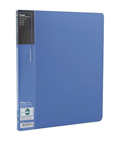 Pentel DCF442C Recycology Präsentationsmappe Wing aus 50% recyceltem PP, A4, 20 Taschen, blau von Pentel