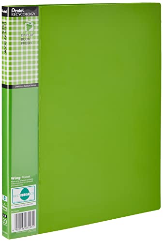 Pentel DCF542K Recycology Präsentationsmappe Fresh aus 50% recyceltem PP, A4, 20 Taschen, hellgrün von Pentel