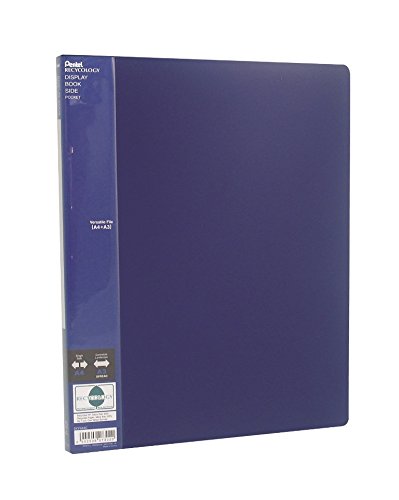 Pentel DCF642C Recycology Präsentationsmappe Side aus 50% recyceltem PP, A3/A4, 20 Taschen, blau von Pentel