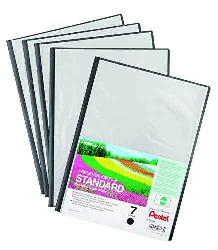 Pentel DCP1407C Recycology Präsentationshefter Standard, 7 Taschen, A4, 1-er Pack, 5 Stück, Schwarz Pentel DCP1407C Recycology Präsentationshefter Standard, 7 Taschen, A4, 1-er Pack, 5 Stück, Schwarz von Pentel
