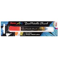 Pentel Dual Metallic Brush XGFH-DFX Brush-Pen orange, 1 St. Pentel Dual Metallic Brush XGFH-DFX Brush-Pen orange, 1 St. von Pentel