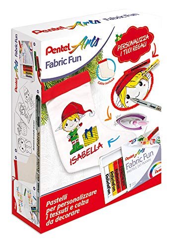 Pentel Fabric Fun PTS Pastellkreide-Set & Strumpf zum Dekorieren von Pentel