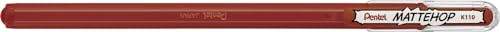 Pentel K110-VEX Mattehop Gel-Tintenroller mit hochdeckender Tinte in mattem Finish, Modell mit Kappe, 1 Stück, braun Pentel K110-VEX Mattehop Gel-Tintenroller mit hochdeckender Tinte in mattem Finish, Modell mit Kappe, 1 Stück, braun von Pentel