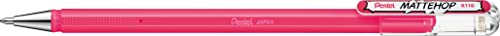 Pentel K110-VPX Mattehop Gel-Tintenroller mit hochdeckender Tinte in mattem Finish, Modell mit Kappe, 1 Stück, pink Pentel K110-VPX Mattehop Gel-Tintenroller mit hochdeckender Tinte in mattem Finish, Modell mit Kappe, 1 Stück, pink von Pentel