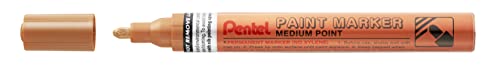 Pentel MMP10-ME Paint Marker, Lackmarker mit ausdrucksstarker Effektinte - bronze, 2,5 mm Strich, 1 Stück Pentel MMP10-ME Paint Marker, Lackmarker mit ausdrucksstarker Effektinte - bronze, 2,5 mm Strich, 1 Stück von Pentel