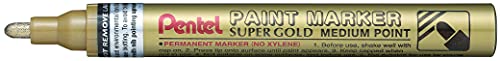 Pentel MMP10-X 12 Stück (eine Packung) Farbmarker Gold Paint Marker (Gold, 4,5 mm, 4,5 mm) von Pentel