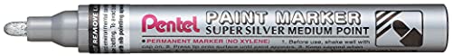 Pentel MMP10-Z Paint Marker, Lackmarker - silber, 2,5 mm Strich, 1 Stück von Pentel