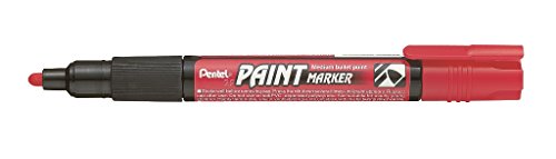 Pentel MMP20-BO Permanent-Marker 2,0 mm Rundspitze Lackmarker, 1 Stück, rot von Pentel