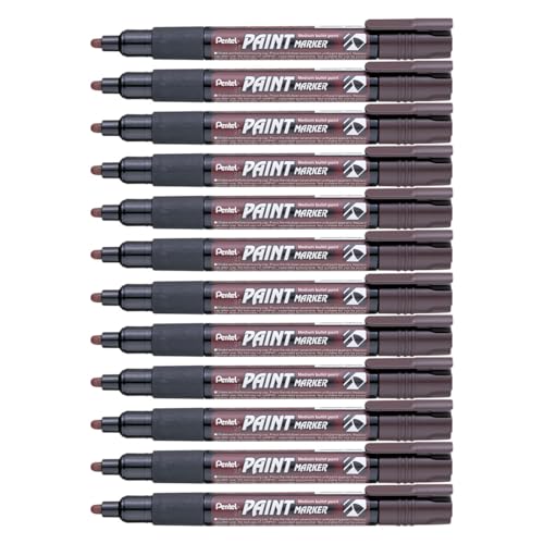 Pentel MMP20-EO Permanent-Marker 2,0 mm Rundspitze Lackmarker, 12 Stück, braun Pentel MMP20-EO Permanent-Marker 2,0 mm Rundspitze Lackmarker, 12 Stück, braun von Pentel