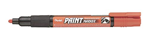 Pentel MMP20-FO Permanent-Marker 2,0 mm Rundspitze Lackmarker, 1 Stück, orange von Pentel