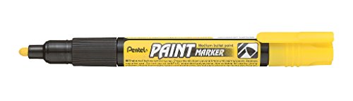 Pentel MMP20-GO Permanent-Marker 2,0 mm Rundspitze Lackmarker, 1 Stück, gelb von Pentel