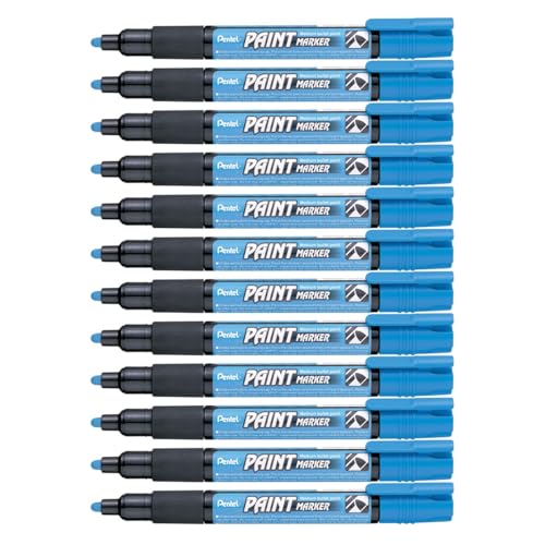 Pentel MMP20-SO Permanent-Marker 2,0 mm Rundspitze Lackmarker, 12 Stück, hellblau Pentel MMP20-SO Permanent-Marker 2,0 mm Rundspitze Lackmarker, 12 Stück, hellblau von Pentel