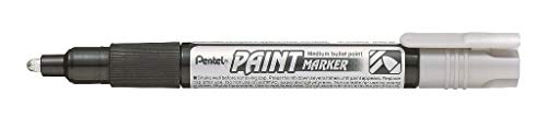 Pentel MMP20-ZO Permanent-Marker 2,0 mm Rundspitze Lackmarker, 1 Stück, silber von Pentel