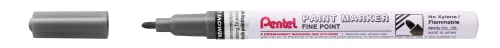 Pentel MSP10-MA Paint Marker, Lackmarker mit ausdrucksstarker Effektinte - metallic-schwarz, pearl-black, 1,5 mm Strich, 1 Stück von Pentel
