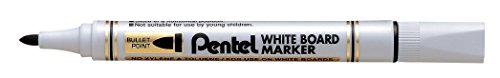 Pentel MW85-AE Whiteboard-Marker MW85, Rundspitze, schwarz von Pentel