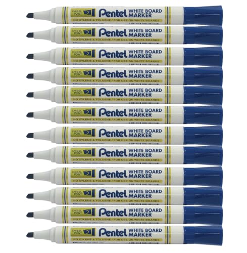 Pentel MW86-CE Marker mit Keilspitze, 4,5 mm, Blau, 12 Stück Pentel MW86-CE Marker mit Keilspitze, 4,5 mm, Blau, 12 Stück von Pentel