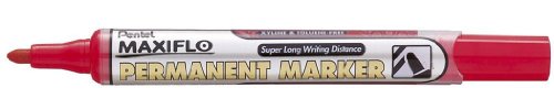 Pentel Maxiflo Permanentmarker, mittlere Rundspitze, Tinte, Rot, 12 Stück Pentel Maxiflo Permanentmarker, mittlere Rundspitze, Tinte, Rot, 12 Stück von Pentel
