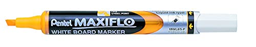 Pentel MWL5S 12 Stück Trocken abwischbare Marker Whiteboard Keilspitze Durchschnitt Flüssigtinte gelb von Pentel