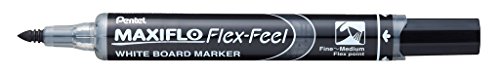 Pentel MWL5SBF-AX Maxiflo Flex-Feel Whiteboard-Marker Schwarz, 1 Stück von Pentel