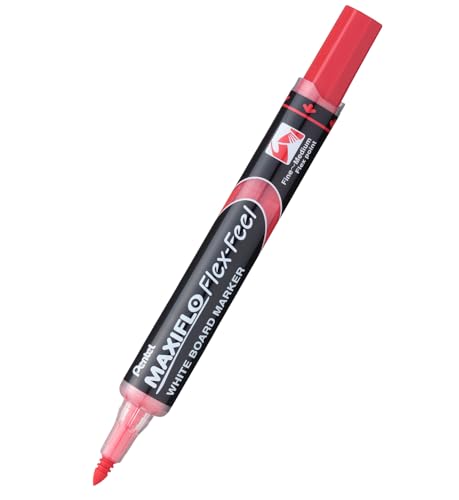 Pentel MWL5SBF-BX Maxiflo Flex-Feel Whiteboard-Marker Rot, 1 Stück Pentel MWL5SBF-BX Maxiflo Flex-Feel Whiteboard-Marker Rot, 1 Stück von Pentel