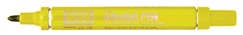 Pentel Marker Permanent konische Spitze Lot de 12 gelb von Pentel
