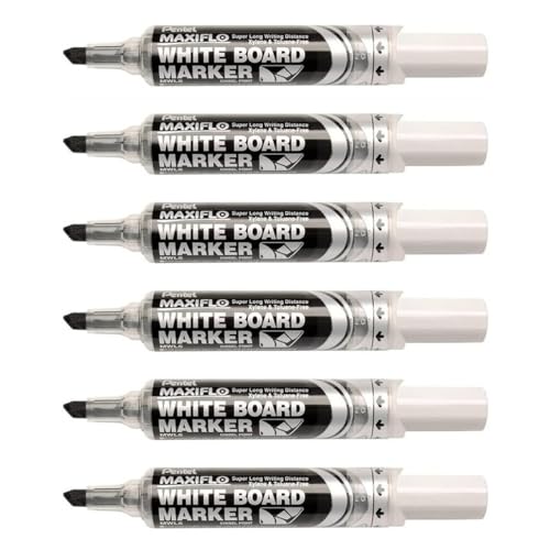 Pentel Maxiflo MWL6 Whiteboard-Marker, breite Spitze, Schwarz, 6 Stück Pentel Maxiflo MWL6 Whiteboard-Marker, breite Spitze, Schwarz, 6 Stück von Pentel