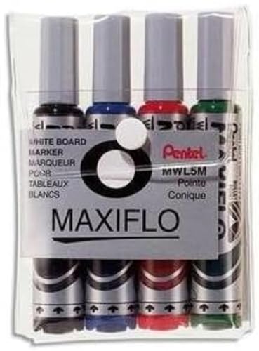 Pentel Maxiflo Whiteboard-Marker 4er Etui Rundspitze groß Pentel Maxiflo Whiteboard-Marker 4er Etui Rundspitze groß von Pentel