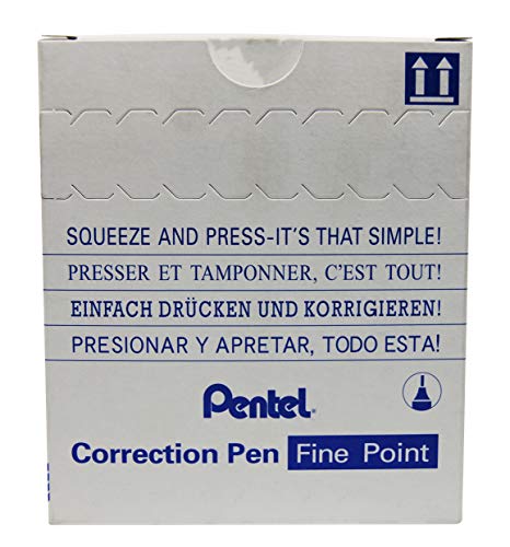 Pentel Micro Correct Flüssig-Korrekturstift Präzisions-Nadelspitze F 12 ml 12 Stück von Pentel