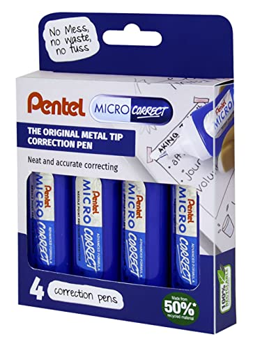 Pentel Micro Correct Korrekturstift 4 Stück von Pentel