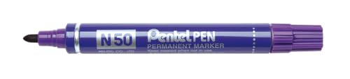 Pentel N50 Permanent-Marker Rundspitze mit Aluminium Schaft Wasserdicht Tinte – Violet von Pentel