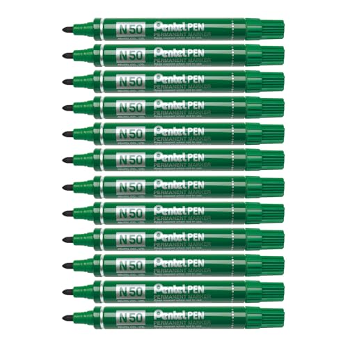 Pentel N50 Permanentmarker Rundspitze 1,5-2 mm Strichbreite 12 Stück grün Pentel N50 Permanentmarker Rundspitze 1,5-2 mm Strichbreite 12 Stück grün von Pentel