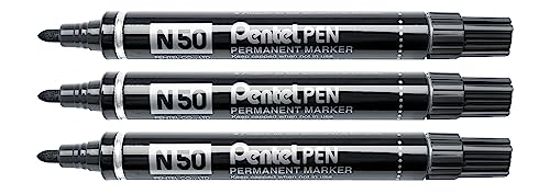 Pentel N50 Permanentmarker konische Spitze schwarz 3 Stück Pentel N50 Permanentmarker konische Spitze schwarz 3 Stück von Pentel