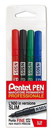Pentel N50S Permanentmarker Slim sortiert von Pentel