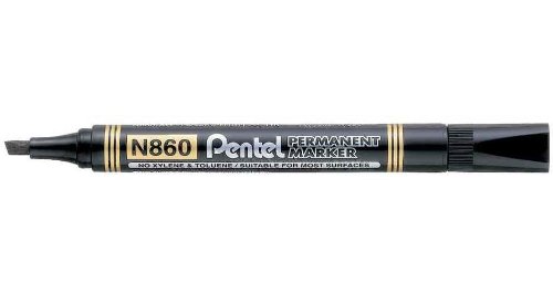 Pentel N860 Permanentmarker, Schwarz, 6 Stück von Pentel